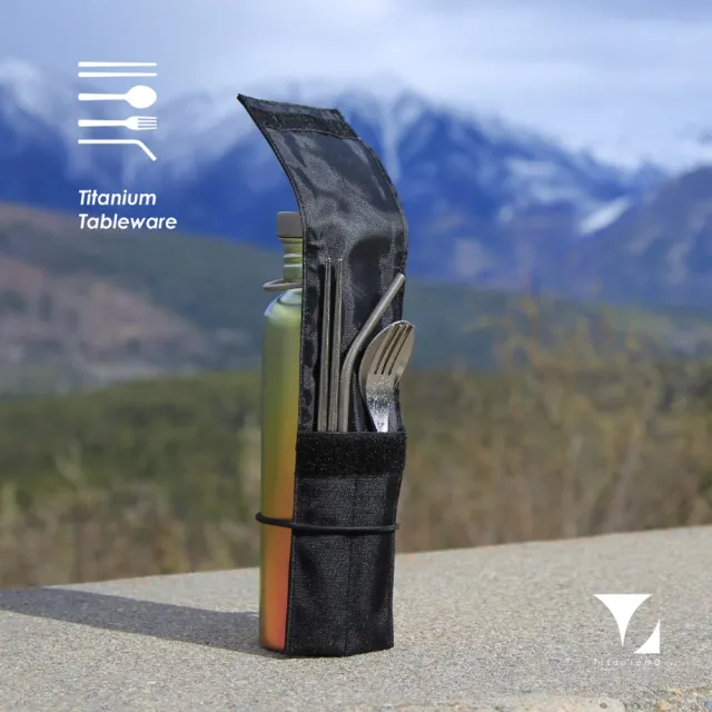 【Titanium 鈦造】純鈦餐具系列 耀鈦系列 餐具組全套 鈦筷 鈦叉 鈦吸管 鈦匙(鈦金屬 鈦餐具 台灣製鈦)