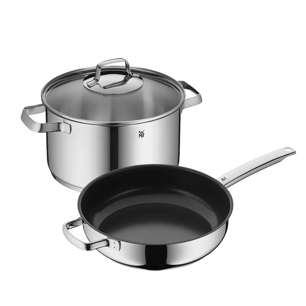 【WMF】Durado 陶瓷不沾深煎鍋 28cm+Belmonte 高身湯鍋 24cm 5.7L
