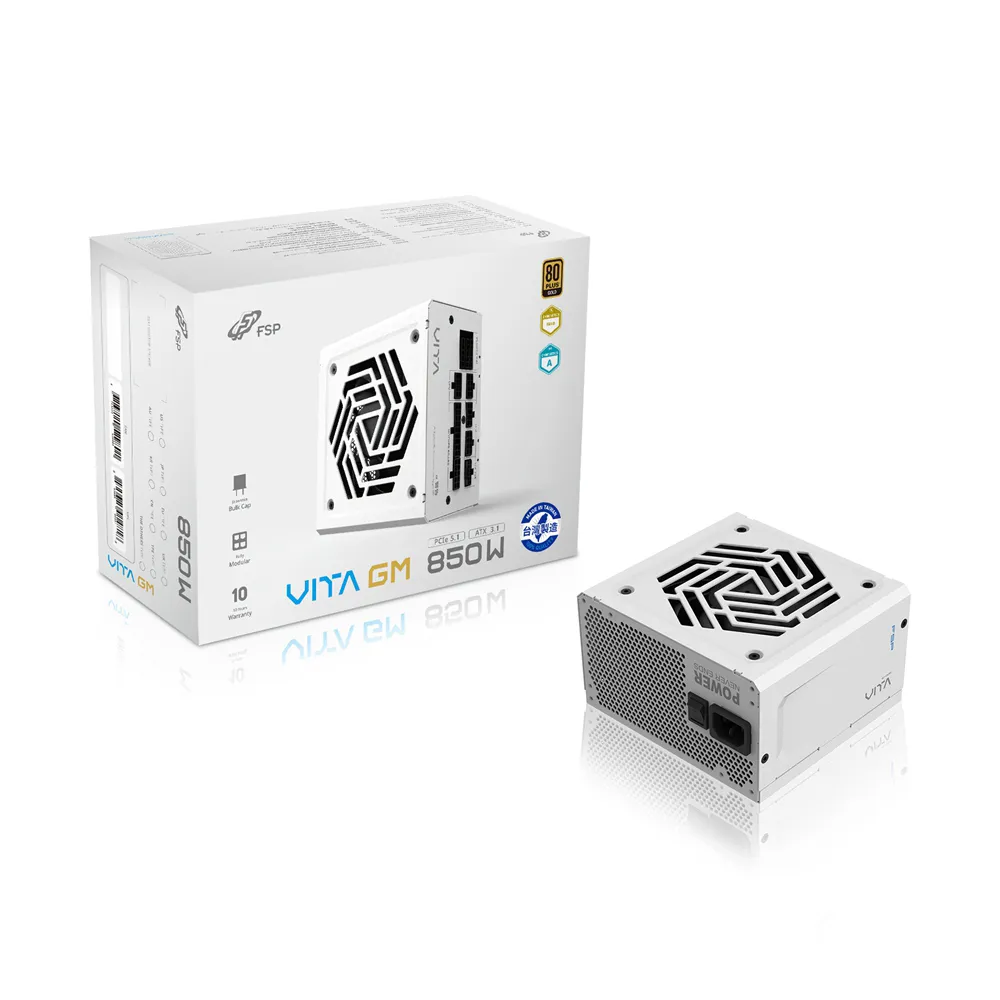 【FSP 全漢】VITA-850GM{MIT}850W 80PLUS金牌 電源供應器(白色/台灣製造)
