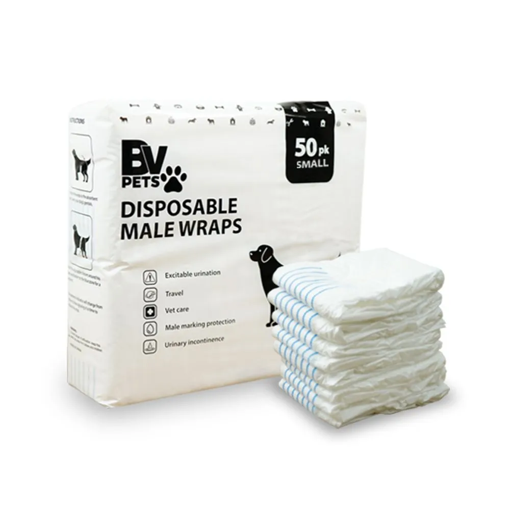 【美國BV Pets】寵物禮貌帶 公犬用 4包組(公狗禮貌帶/寵物尿布/狗尿布/狗尿褲)