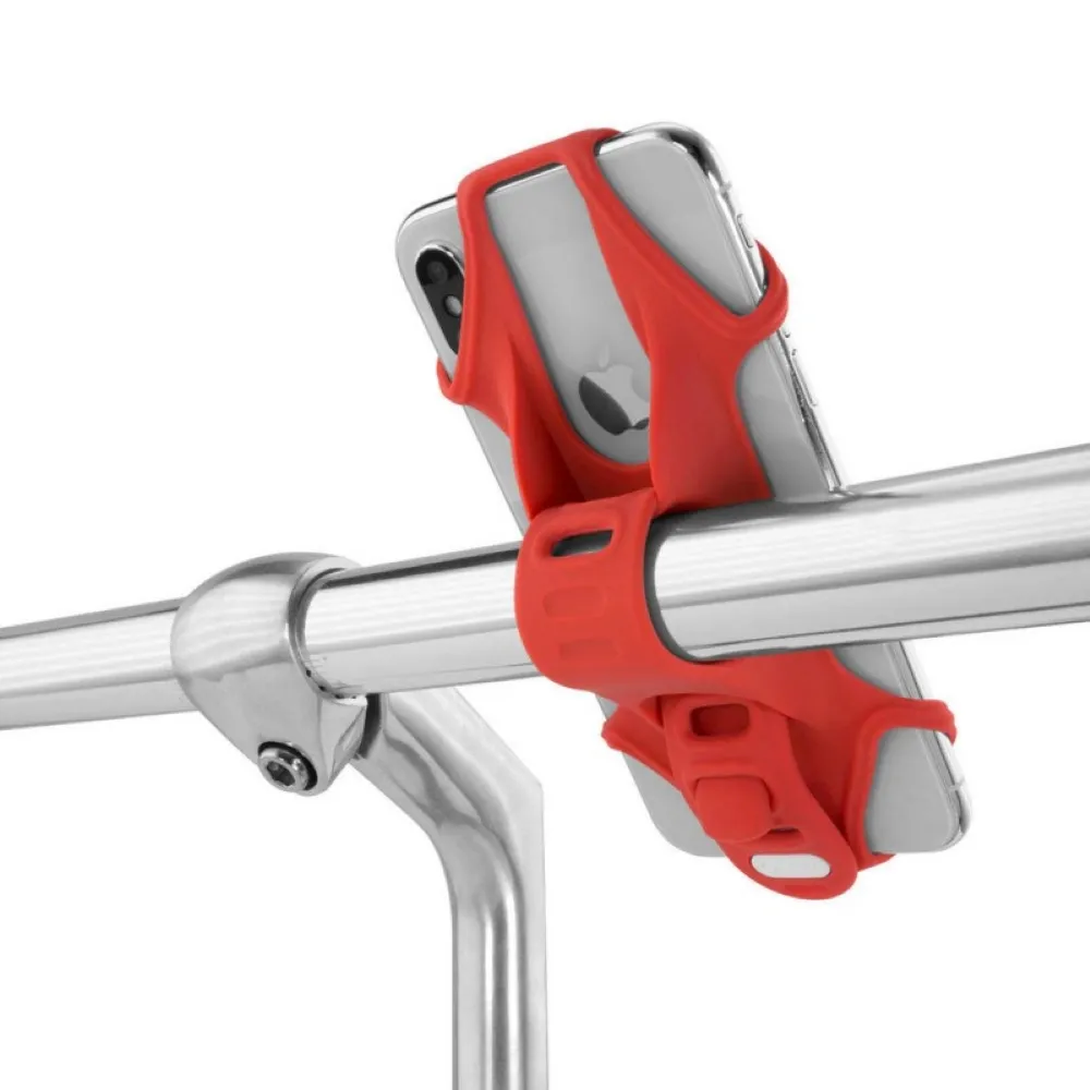 【Bone 蹦克】單車手機綁 2｜Bike Tie 2-紅色 (自行車手機支架/手機架配件/手把/環保矽膠/可水洗)