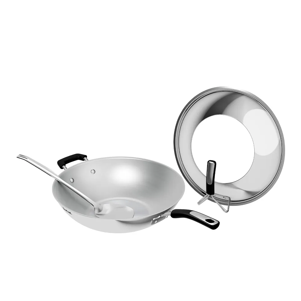 【Tefal 特福】Savory頂級不鏽鋼36CM單柄炒鍋(附鍋蓋+鍋鏟)