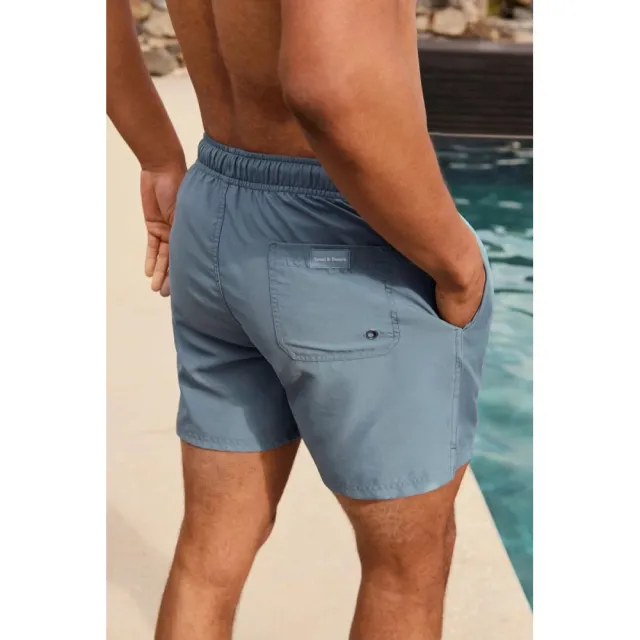 【Bread & Boxers】Swim Trunk 吸濕快乾短褲 - 煙灰藍