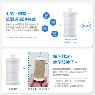 【CAESAR 凱撒衛浴】沐浴龍頭 / 免治馬桶專用 極淨純水過濾器濾芯 1 入組( PP過濾綿＋亞硫酸鈣除氯)