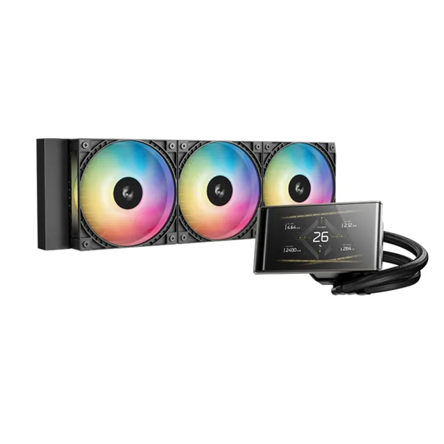 【DeepCool】九州風神 LT360 VISION ARGB 4.5 英吋 螢幕 CPU 360 水冷排 散熱器