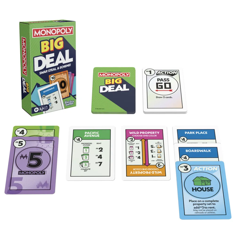 【MONOPOLY 地產大亨】桌遊系列(Deal紙牌交易遊戲 巨大版 - 英文版)