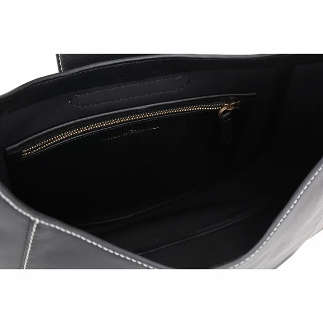 【3.1 Phillip Lim】Pashli 大款 明線牛皮肩背流浪包(黑色 側肩包 真皮)