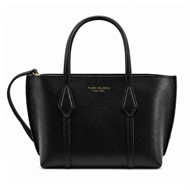 【TORY BURCH】PERRY 皮革手提斜背兩用包(迷你/黑)