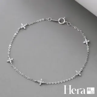 【HERA 赫拉】S925鍍14K金滿鑽星星小花鋯石手鍊 H115081301(S925 鍍14K金 滿鑽星星 小花鋯石 手鍊)