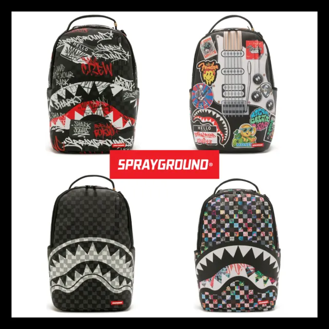 【SPRAYGROUND】美式經典 鋸齒鯊大容量後背包(任選均一價)