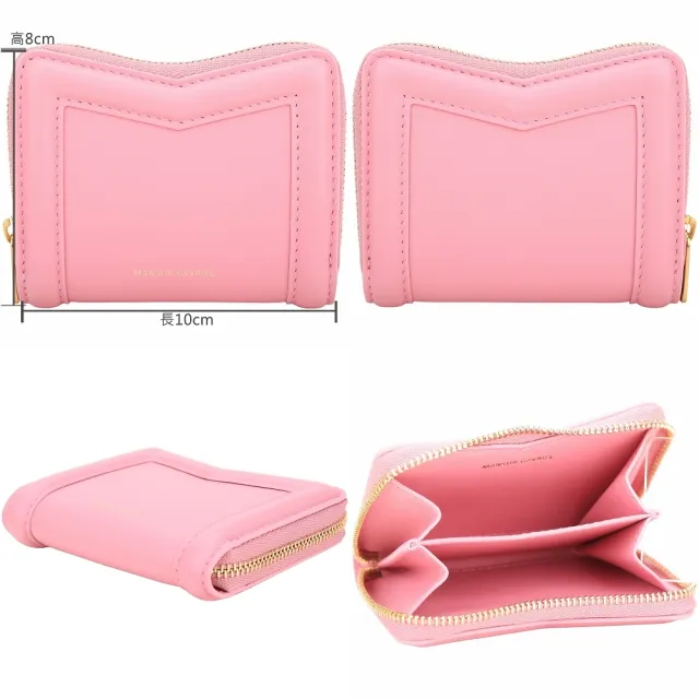 【MANSUR GAVRIEL】M型框架 光滑牛皮拉鍊卡片夾 零錢包-2色可選(錢包 皮件)
