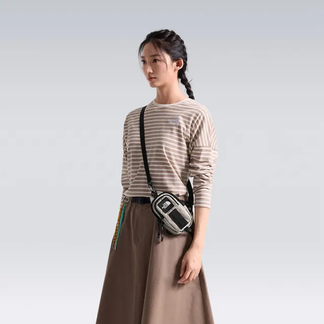 【The North Face】北面男女款棕色DWR防潑水休閒單肩包|8JCGSM4 斜背包