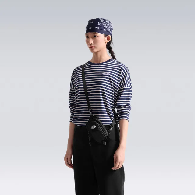 【The North Face】北面男女款黑色DWR防潑水休閒單肩包|8JCGJK3 斜背包