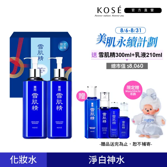 【KOSE 高絲】雪肌精限量豪華禮盒(雪肌精500mlx2 贈 明星雙正貨)