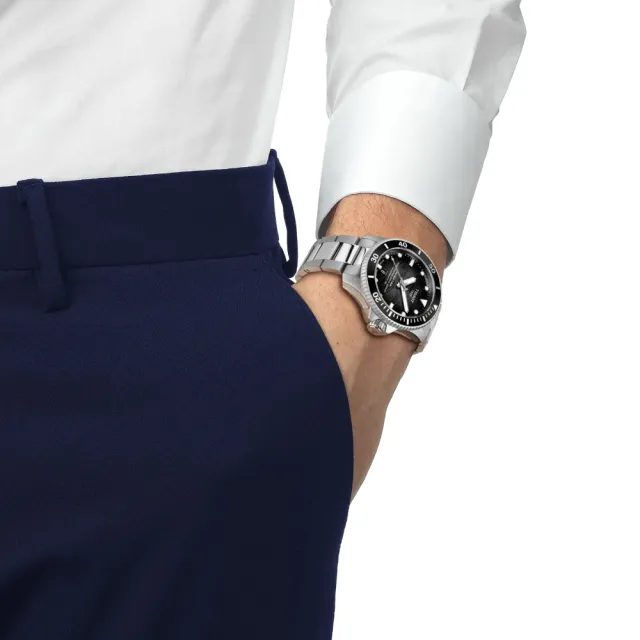 【TISSOT 天梭】SEASTAR2000海星系列 潛水機械腕錶 錶 週年慶 雙11 (T1209071105100)