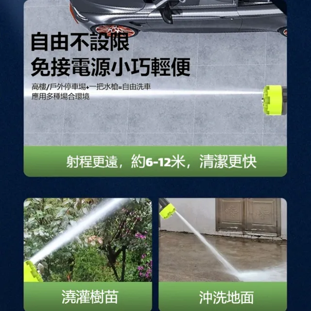 【ANTIAN】無線高壓大功率洗車水槍 多功能強力清洗水槍 電動加壓噴水槍 洗車機 家車兩用
