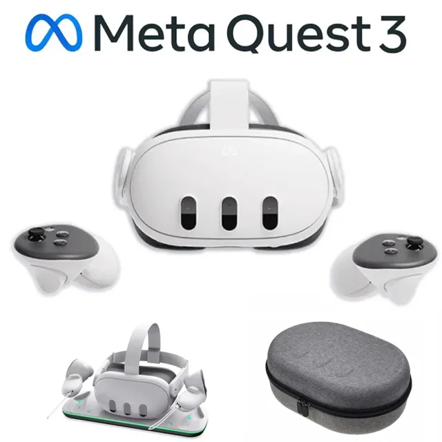 【Meta Quest】Meta Quest 3 VR(512G)+The Handy 2 Pro 沉浸式VR影音連動感官互動裝置(周邊全配組)