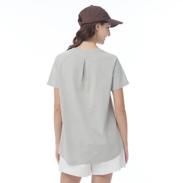 【NAUTICA】官方旗艦 女裝 簡約Logo短袖T恤(灰色)