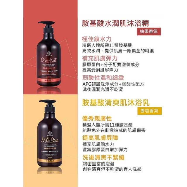 【Dr’s Formula 台塑生醫】胺基酸沐浴系列800g 任選4入(沐浴乳/沐浴/官方直營)