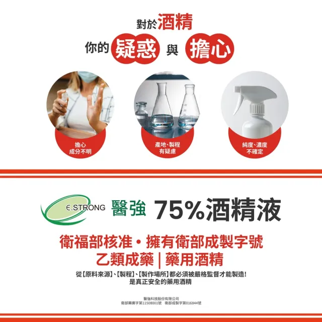 【醫強】75%酒精液 1桶(4000ml/桶 防疫清潔)