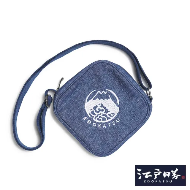 【EDOKATSU 江戶勝】配件 經典菱形包包(中古藍)