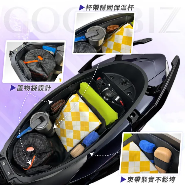 【GOGOBIZ】SYM JET SL 125 SL+ 158 2026年式 新版 機車置物袋 機車巧格袋 分隔收納(機車收納袋 巧格袋)