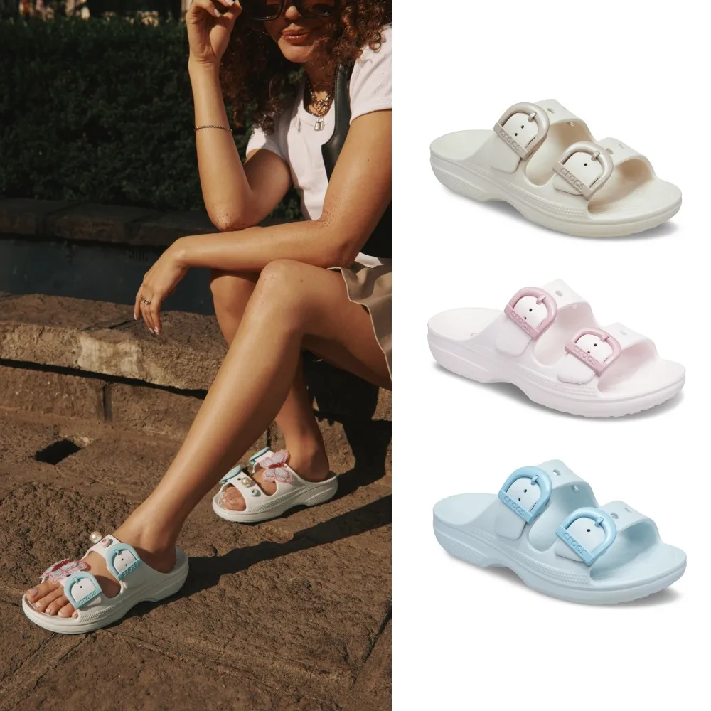 【Crocs】女鞋 Buckle 假日女款造型彩扣涼鞋 洞洞鞋(212867)