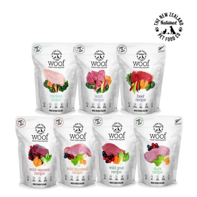 【NZ Natural】鮮開凍woof狗狗冷凍乾燥生食餐 280g/9.9oz(凍乾鮮食、狗飼料)