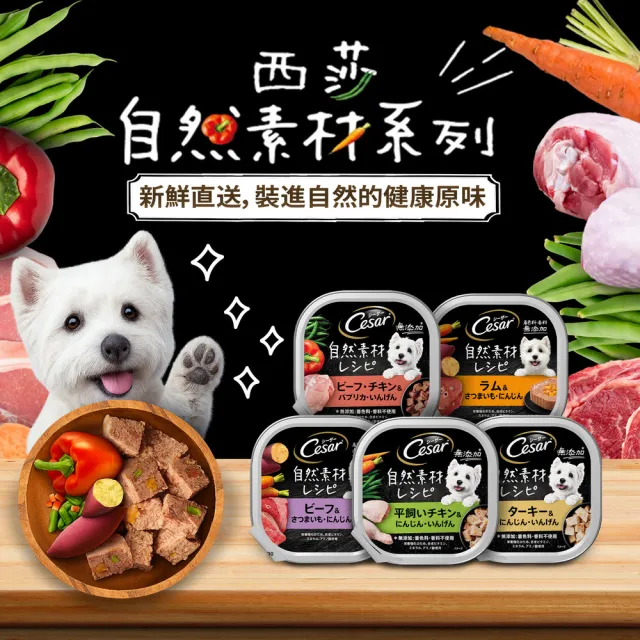 分次配【Cesar 西莎】自然素材餐盒 85g*28入 寵物/狗罐頭/狗食