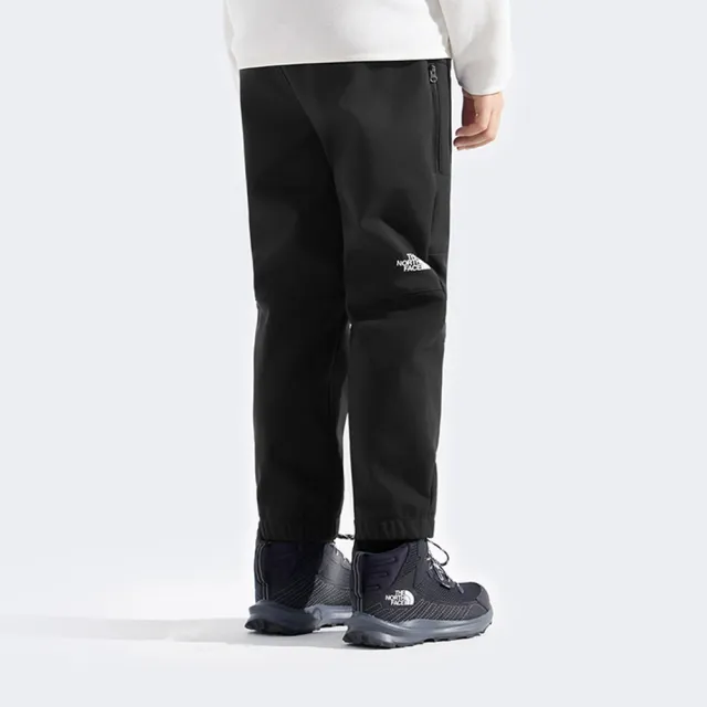 【The North Face】北面兒童黑色DWR防潑水戶外徒步長褲｜8DXSJK3