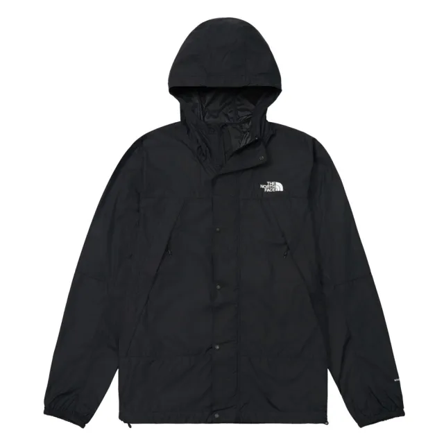 【The North Face】北面男款黑色DWR防潑水防曬連帽外套｜8DGDJK3 抗UV