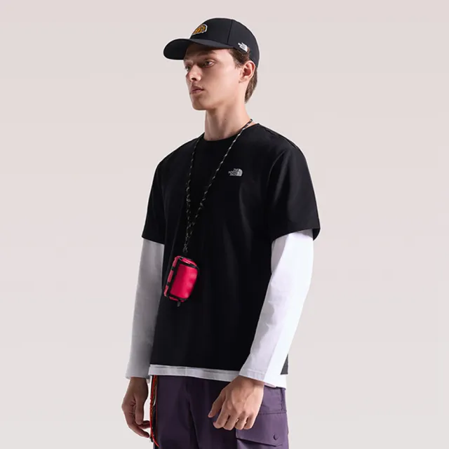 【The North Face】北面男女款紅色迷你隨身小包｜8DJN682