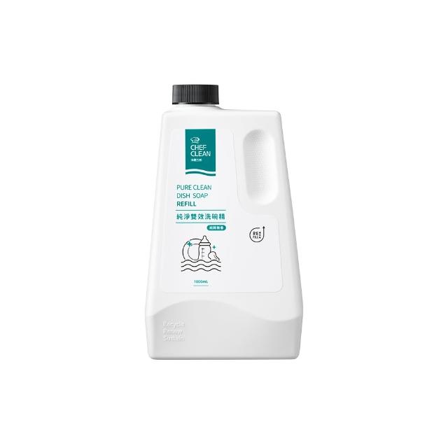 【淨毒五郎】純淨雙效洗碗精補充瓶 -純粹無香 1000ml(洗碗精)