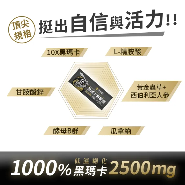 【HomeDr.】黑瑪卡精胺酸能量粉x1盒(30包/盒 糊化型黑瑪卡 好吸收 瑪卡+精胺酸5000mg)