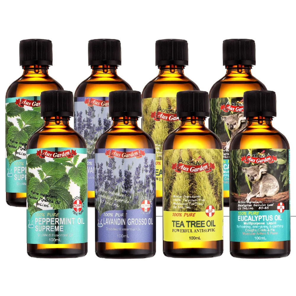 【Ausgarden 澳維花園】大容量精油100mlx2入(任選/至尊薄荷/醒目薰衣草/茶樹/藍膠尤加利 任選)禮物/