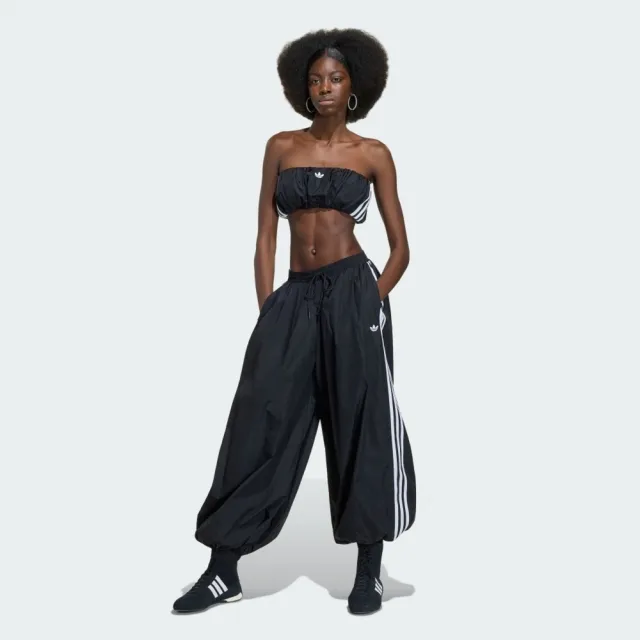 【adidas 愛迪達】Balloon Tubetop 女 背心 無肩帶背心 蓬鬆感 黑(KY5057)