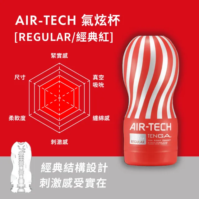 【TENGA官方直營】AIR-TECH 氣炫杯(重複使用 情趣用品 日本空氣飛機杯 自慰套 自慰器 自慰杯)