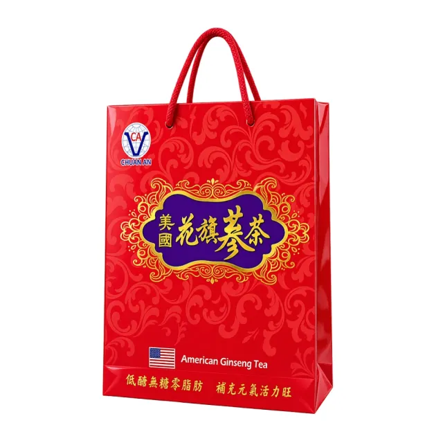 美國花旗蔘茶包禮盒24包入/盒(附提袋)