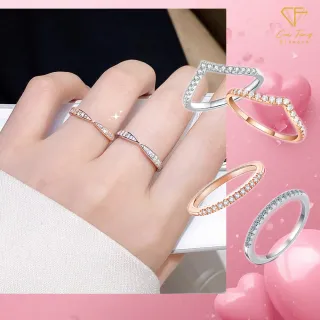 【CF Diamond】線戒系列 尾戒多款選 莫桑鑽 (生日禮物 排戒 線戒 女戒 鑽戒 開運 尾戒)