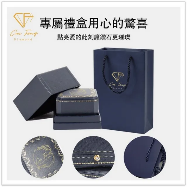 【CF Diamond】莫桑鑽 耳環 耳釘 系列(雙11 送禮首選 鑽石 生日禮物 耳勾 耳飾 耳墜 )