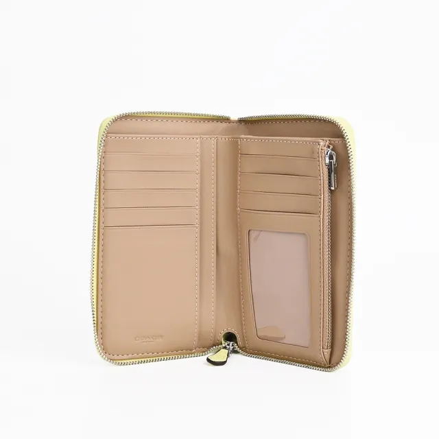 【COACH】展示品8卡拉鍊中夾(萊姆綠)