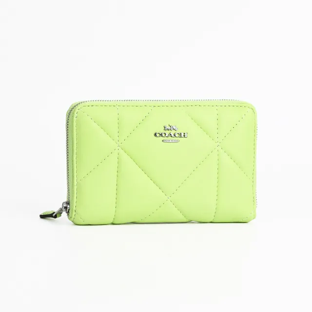 【COACH】展示品8卡拉鍊中夾(萊姆綠)