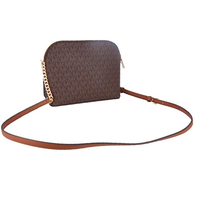 【Michael Kors】JET SET TRAVEL系列 防刮拚色皮革 金字 貝殼 斜背包 MK貝殼包(多色任選)