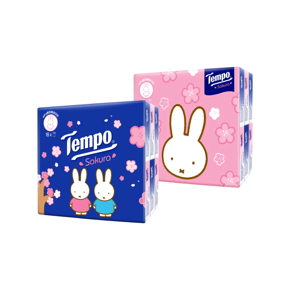 【TEMPO】Miffy 櫻花限定版迷你裝紙手巾(36包x7抽)