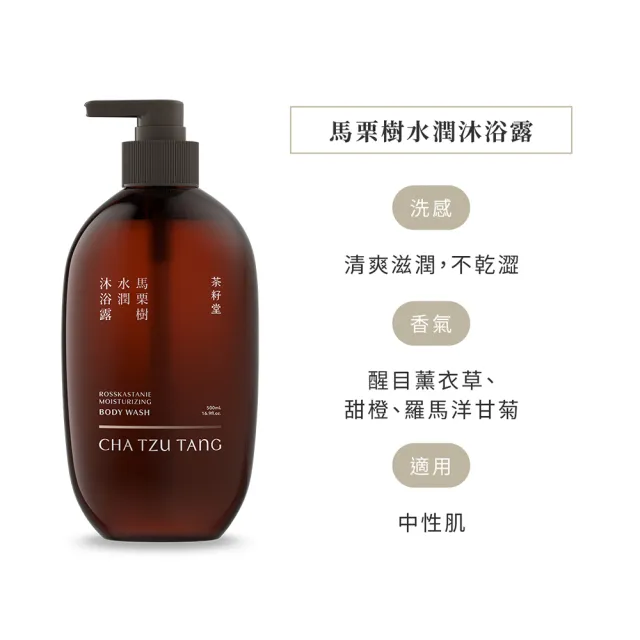 【茶籽堂】三大植萃香氣沐浴露1L大容量(肖楠葉平衡/馬栗樹水潤/水芙蓉嫩白/控油保濕)