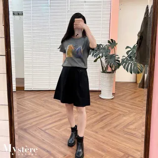 【my stere 我的時尚秘境】雙11 閃耀微光雙馬童趣繪畫T恤 三色 棉T 休閒T 印花T恤 彈性T 親膚上衣