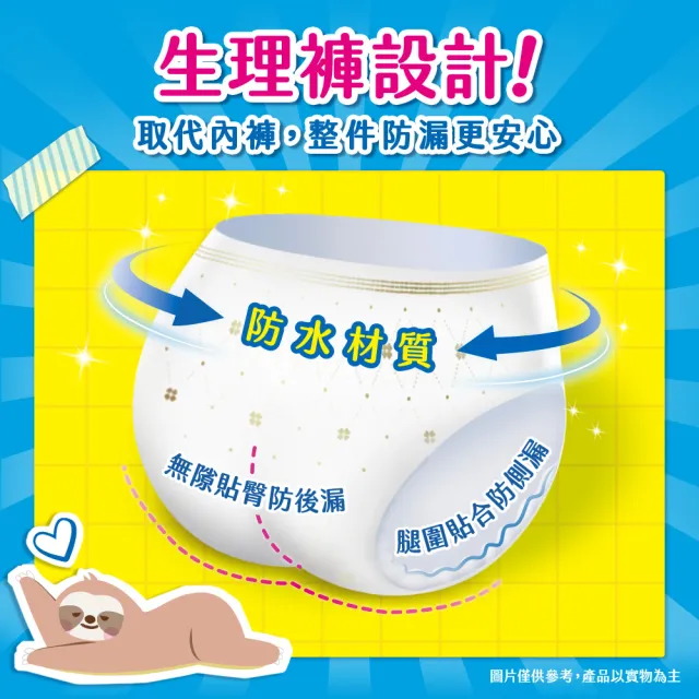 【Kotex 靠得住】日用懶人褲14包(日拋生理褲x1+瞬吸替換棉x4/包 S-XL)
