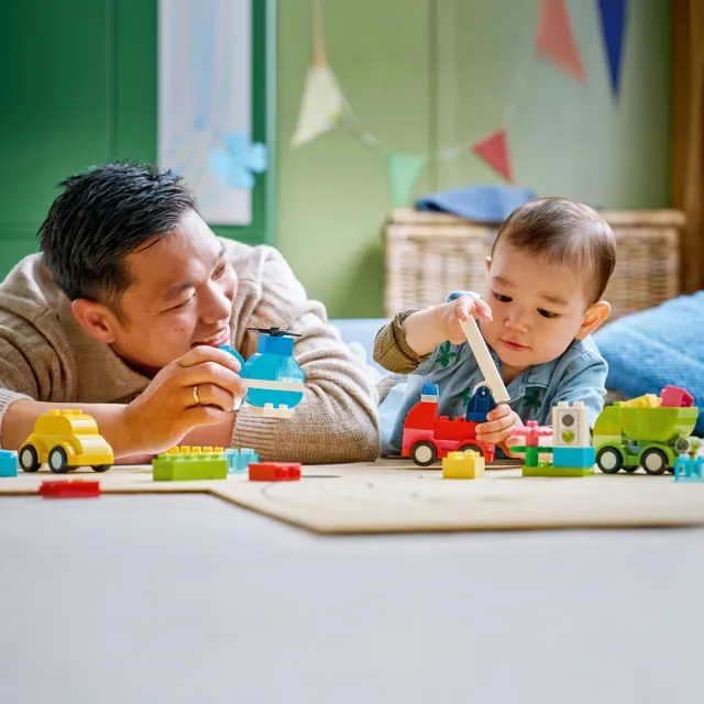 【LEGO 樂高】得寶系列 10474 創意交通工具(玩具車 汽車 兒童積木 親子遊戲 大顆粒 STEM 禮物 1歲半以上)