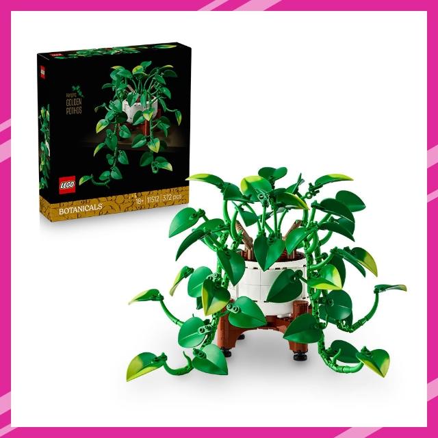 【LEGO 樂高】Botanicals 11512 垂掛黃金葛(momo獨家 花藝 永生花 居家擺飾 懶人盆栽 玩具 積木 送禮推薦)