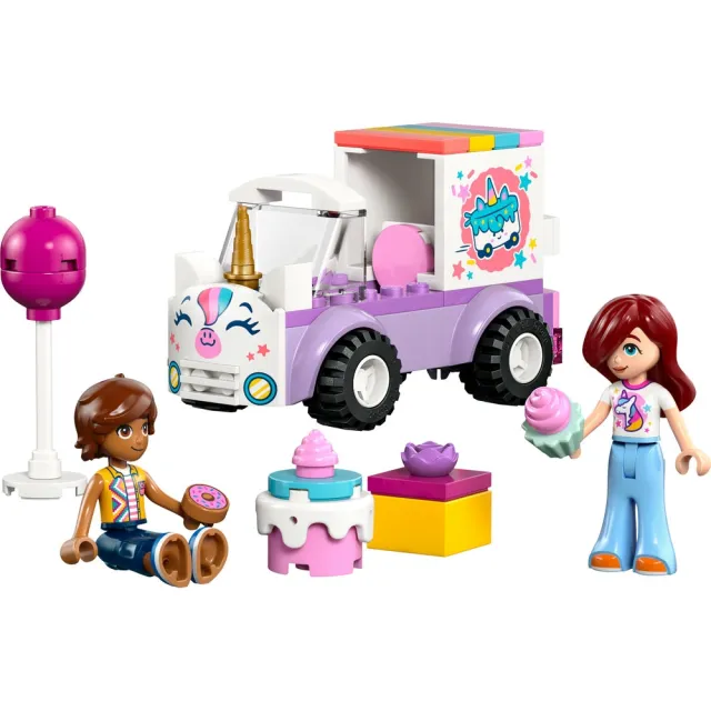 【LEGO 樂高】Friends 42675 獨角獸蛋糕外送車(玩具動物 家家酒 娃娃屋 兒童積木 互動遊戲 角色扮演 禮物)
